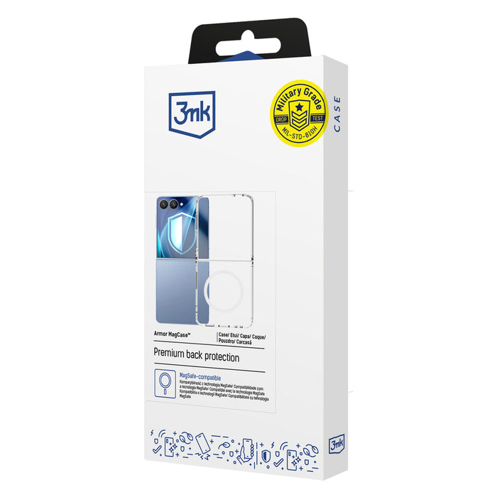 3mk Armor MagCase for Samsung Galaxy Z Flip 7 - Transparent