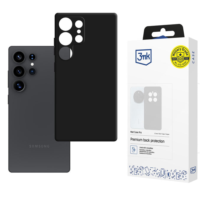 3mk Matt Case Pro for Samsung Galaxy S25 Ultra - Matte Black