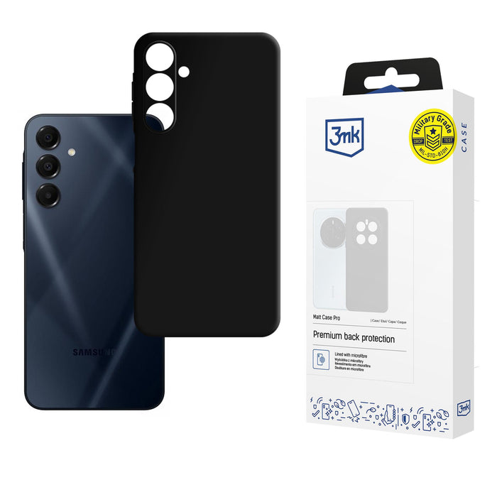 3mk Matt Case Pro for Samsung Galaxy A16 - Black