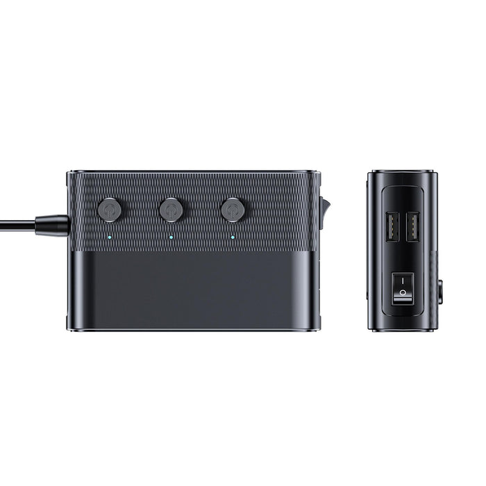 3mk Car Power Splitter PD 120W™ QC PPS UCB-C USB-A Car Charger for 7 Devices - Black