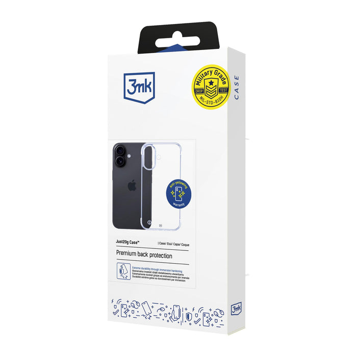 3mk Just20g Clear Case for Apple iPhone 16 Plus - transparent
