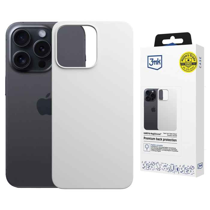 3mk Hardy MagSilicone Case for Apple iPhone 13 Pro Max - White