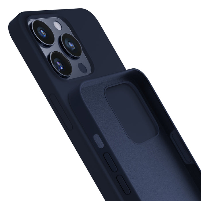 3mk Silicone Case for iPhone 15 Pro Max - Navy Blue