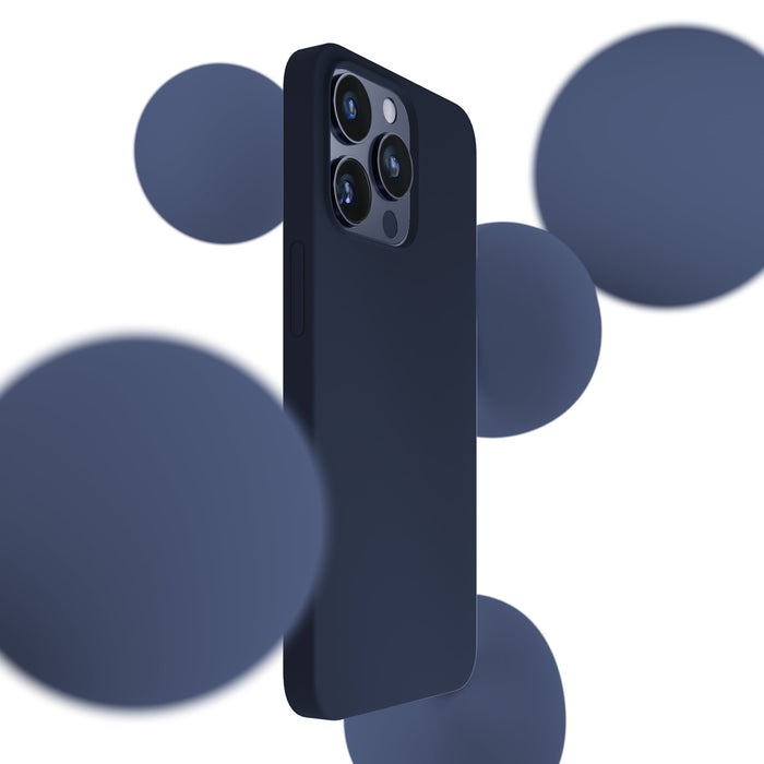 3mk Silicone Case for iPhone 15 Pro Max - Navy Blue