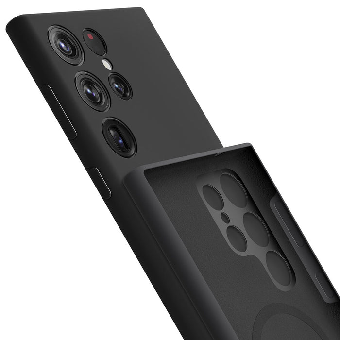 3mk Hardy MagSilicone Case for Samsung Galaxy S24 Ultra - Black