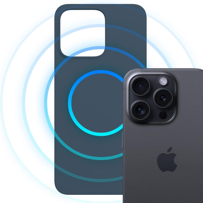 3mk Hardy MagSilicone Case for Apple iPhone 15 Pro - Navy Blue