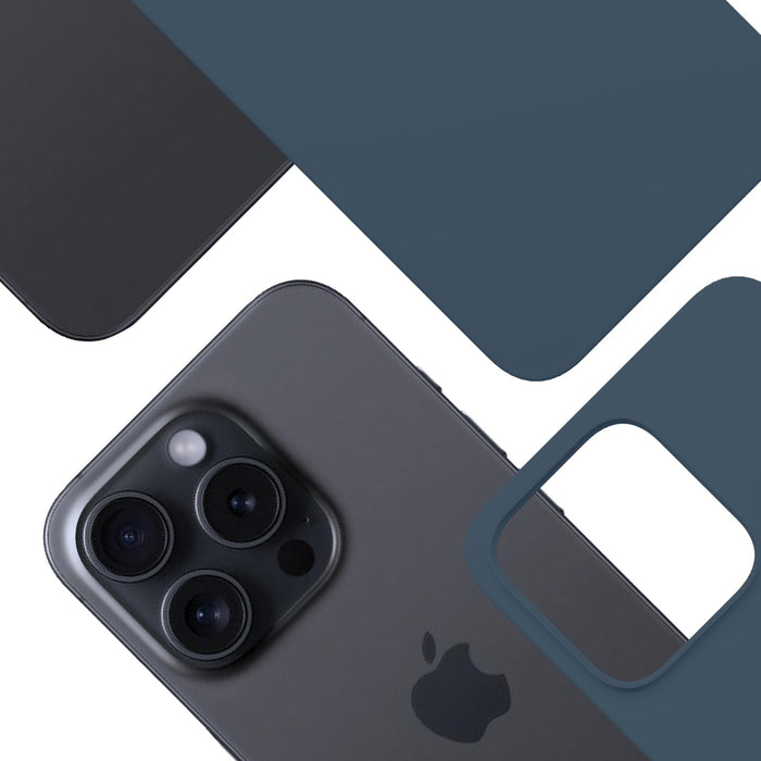 3mk Hardy MagSilicone Case for Apple iPhone 15 Pro - Navy Blue