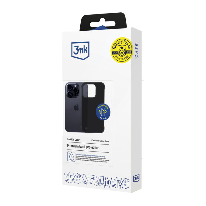 3mk Just20g Matt Case for Apple iPhone 13 Pro Max - Matte Black