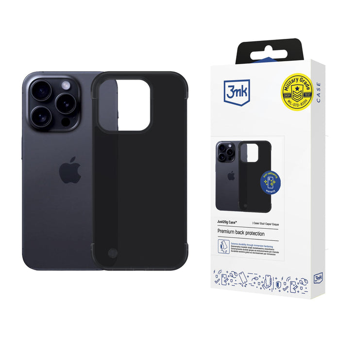 3mk Just20g Matt Case for Apple iPhone 13 Pro Max - Matte Black