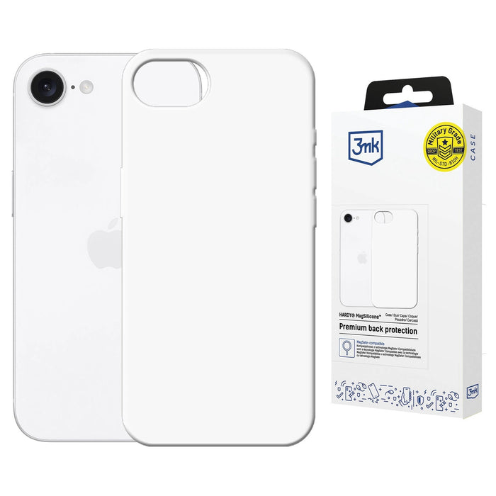 3mk Hardy MagSilicone Case for Apple iPhone 16E - White
