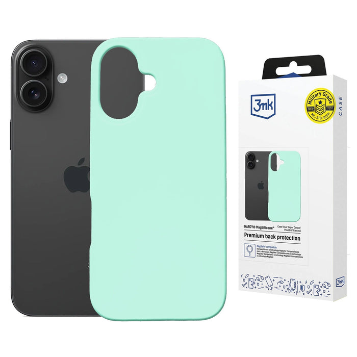 3mk Hardy MagSilicone Case for Apple iPhone 16 Plus - Mint