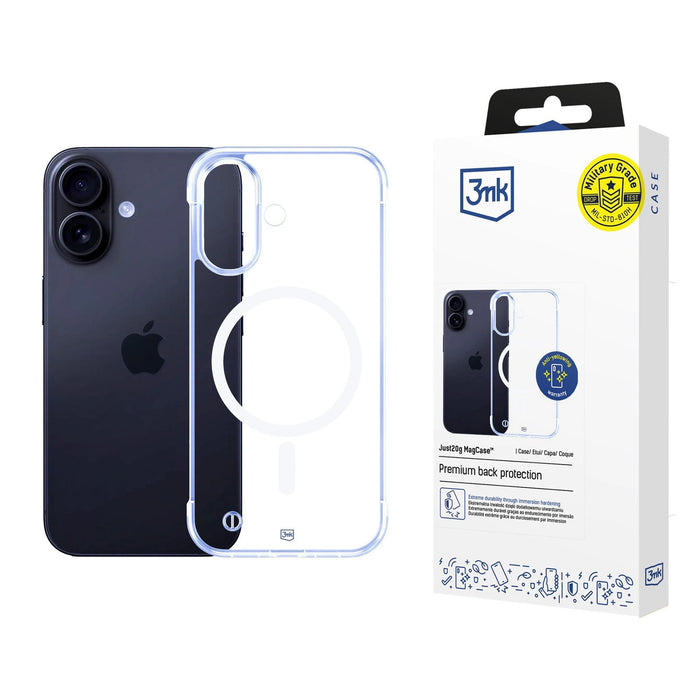 3mk Just20g MagCase for iPhone 16 Plus - transparent