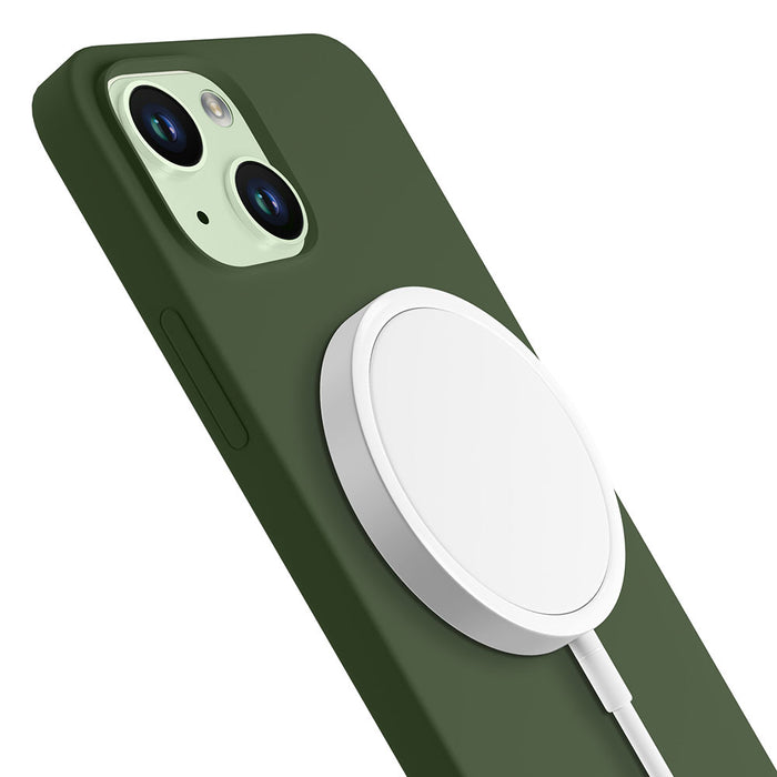3mk Hardy Silicone MagCase for iPhone 15 Plus - green