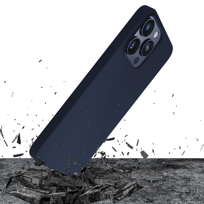 3mk Silicone Case for iPhone 15 Pro - Navy Blue