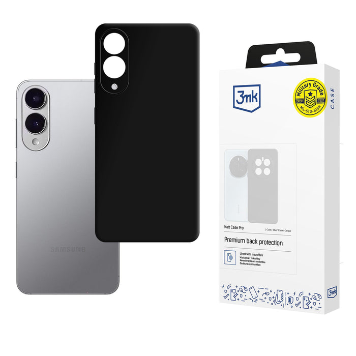 3mk Matt Case Pro for Samsung Galaxy S25 Edge - Matte Black