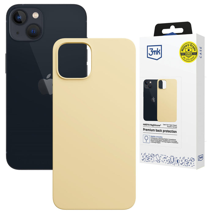 3mk Hardy MagSilicone case for Apple iPhone 15 - yellow