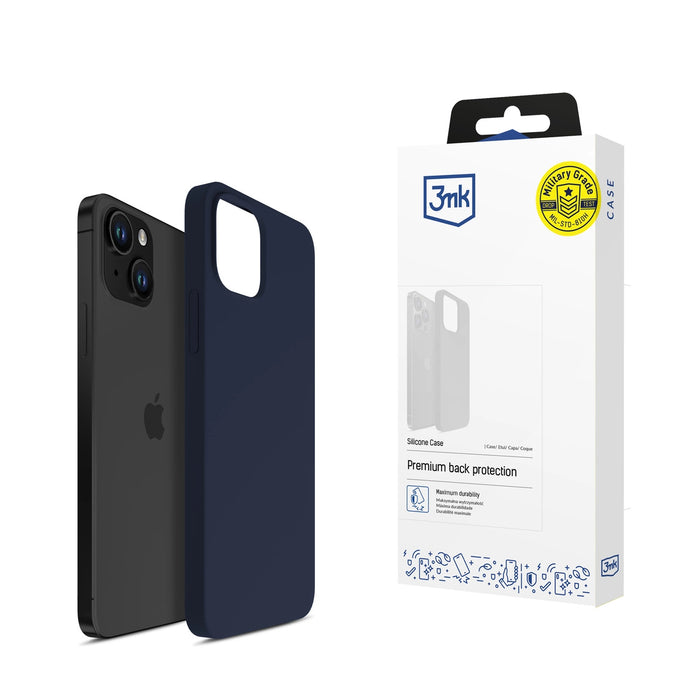 3mk Silicone Case for iPhone 15 Plus - Navy Blue