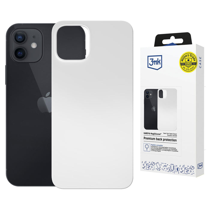 3mk Hardy MagSilicone Case for Apple iPhone 12 - White