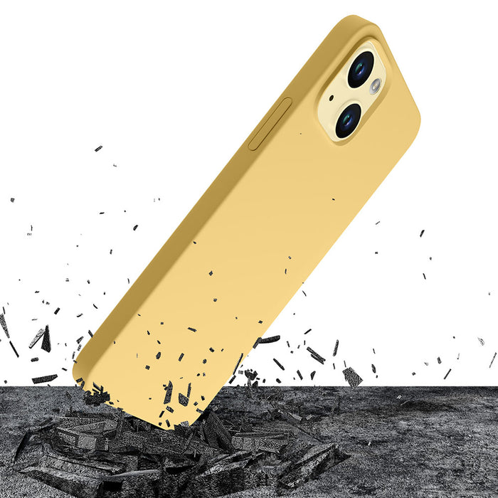3mk Hardy Silicone MagCase case for iPhone 15 Plus - yellow