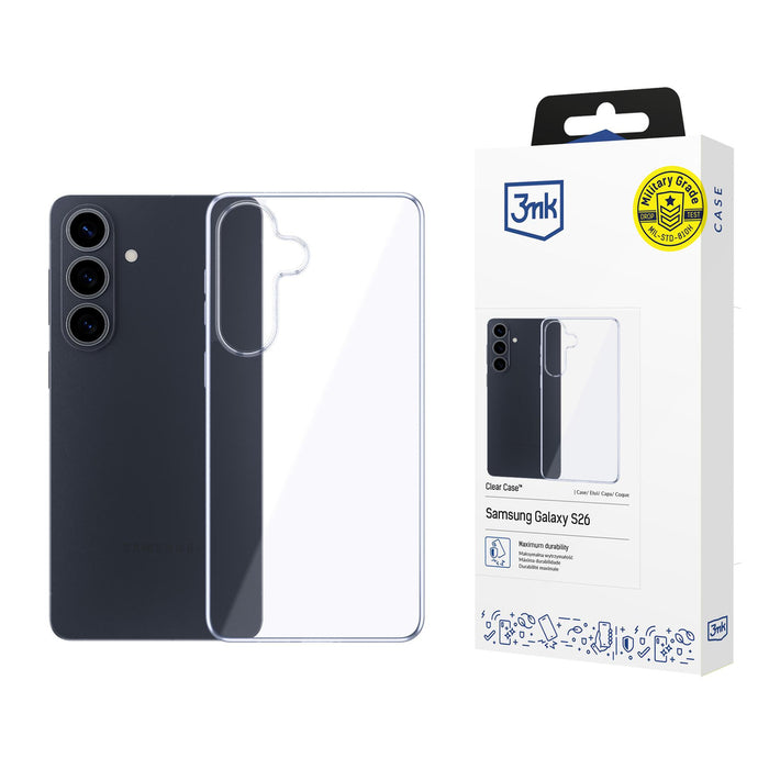 3mk Clear Case for Samsung Galaxy S26 - transparent