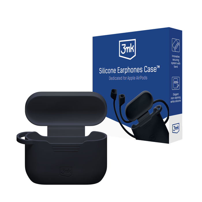 3mk Silicone AirPods Case for AirPods Pro 3 - Black