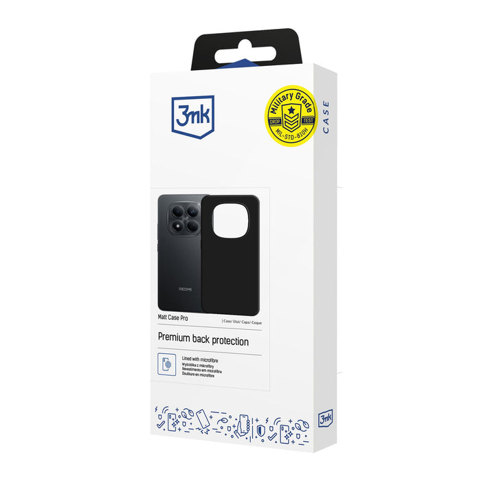 3mk Matt Case Pro case for Xiaomi Redmi Note 15 Pro 4G - matte black