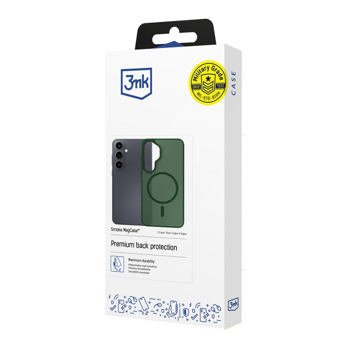 3mk Smoke MagCase for iPhone 16 - Green-Translucent