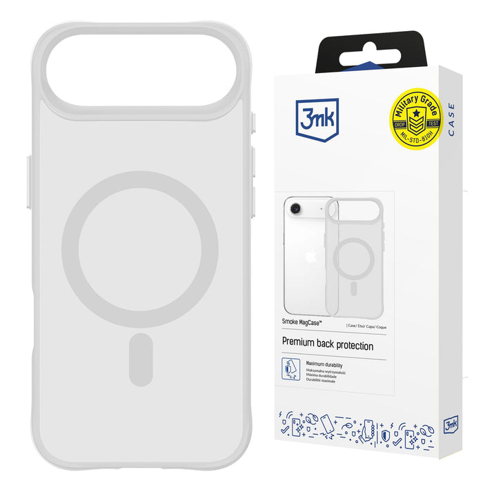3mk Smoke MagCase for iPhone Air - White-Translucent