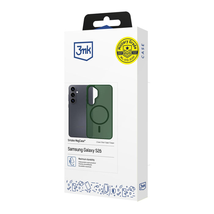 3mk Smoke MagCase for Samsung Galaxy S26 - green
