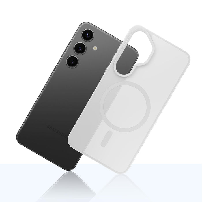3mk Smoke MagCase for Samsung Galaxy S25 - white-transparent