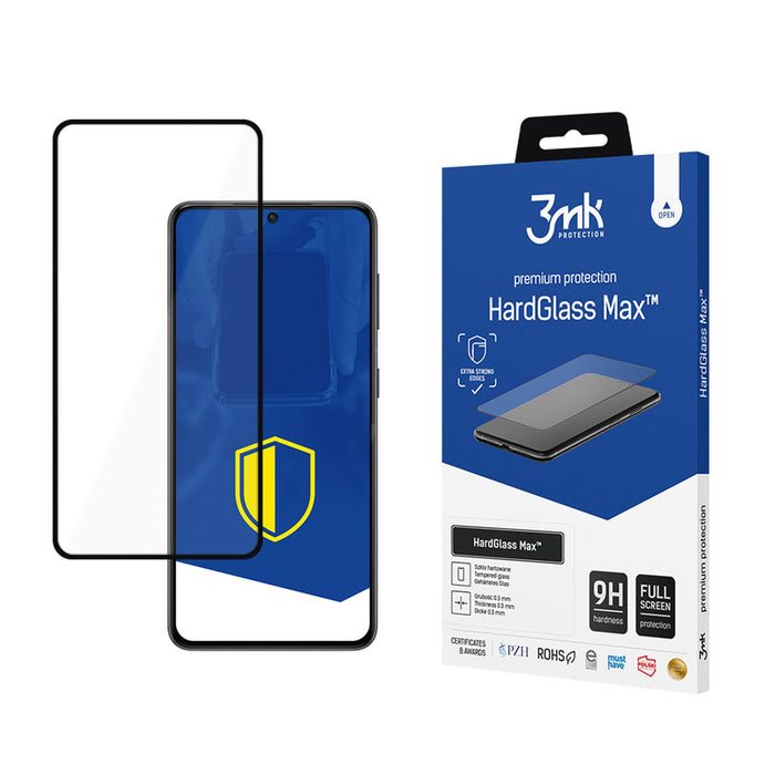 Reinforced Full Coverage Tempered Glass 3mk HardGlass Max Black for Samsung Galaxy S21 5G