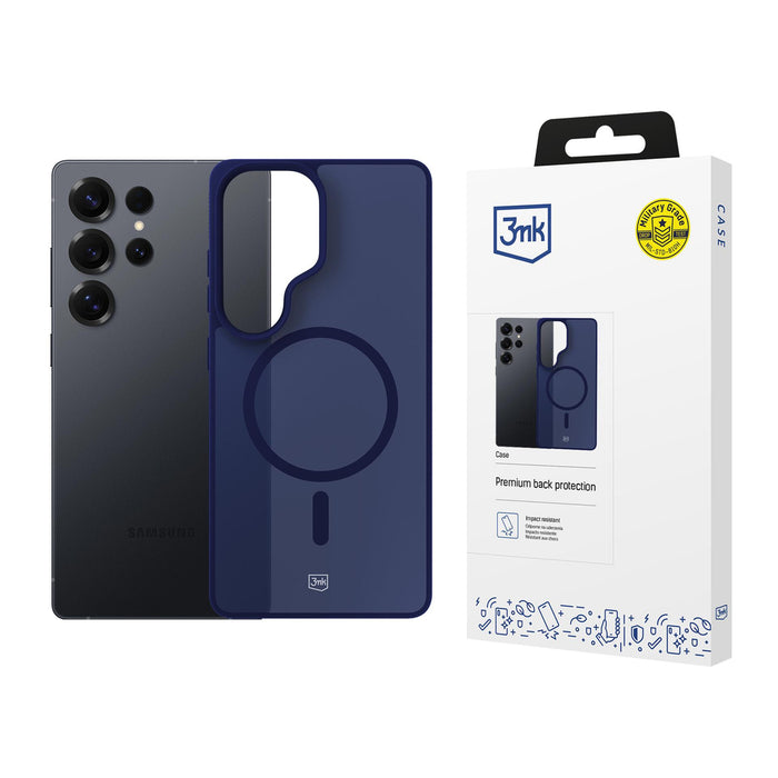 3mk Smoke MagCase for Samsung Galaxy S25 Ultra - Blue-Translucent