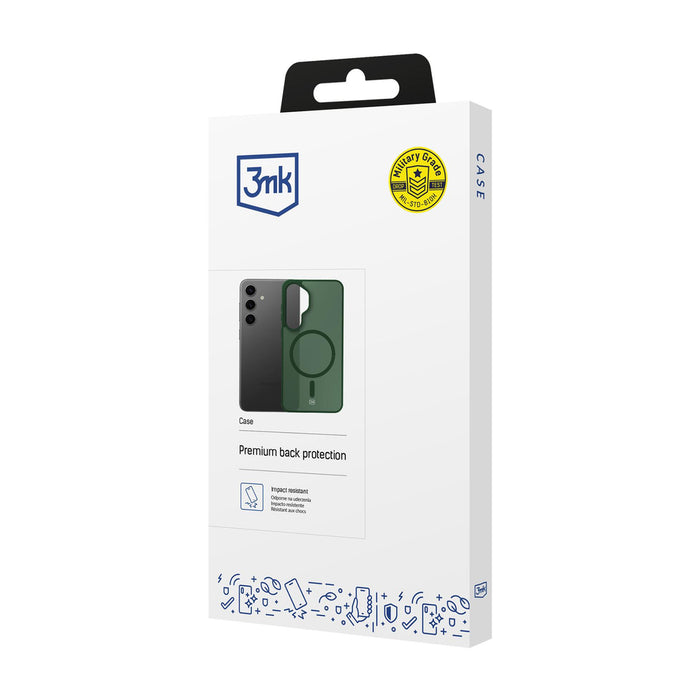 3mk Smoke MagCase for Samsung Galaxy S24 - Green-Translucent