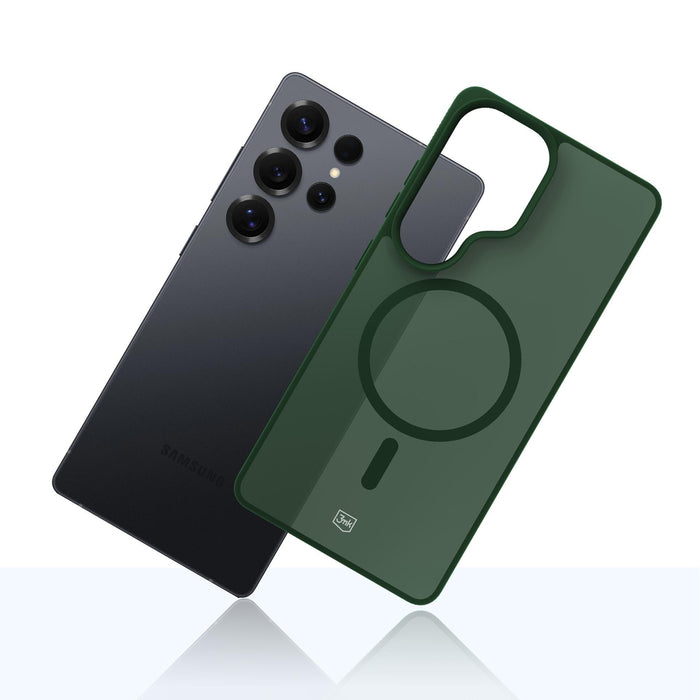 3mk Smoke MagCase for Samsung Galaxy S25 Ultra - Green-Translucent