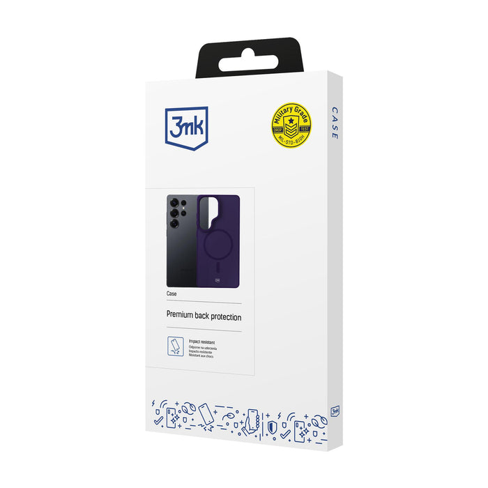 3mk Smoke MagCase for Samsung Galaxy S25 Ultra - Purple-Translucent