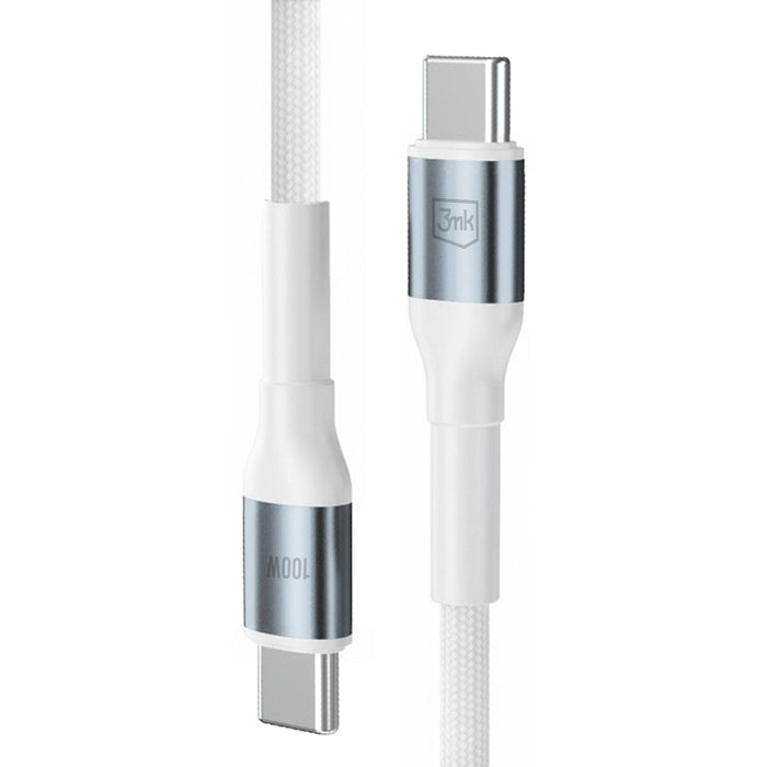 3mk Hyper Cable N-SERIES USB-C / USB-C 2m PD 3.0 QC 3.0 20V/5A 100W - white