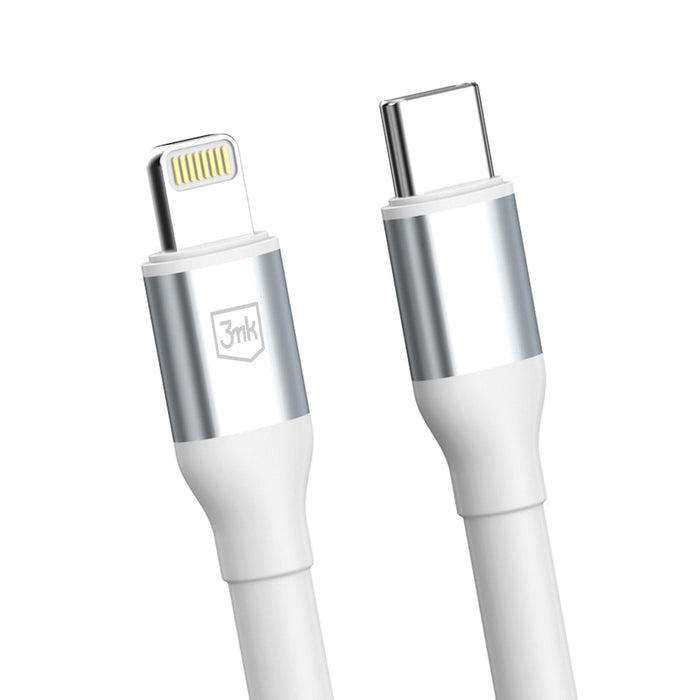 3mk Hyper Cable N-SERIES USB-C / Lightning 2m PD 3.0 9V / 3A 27W - white