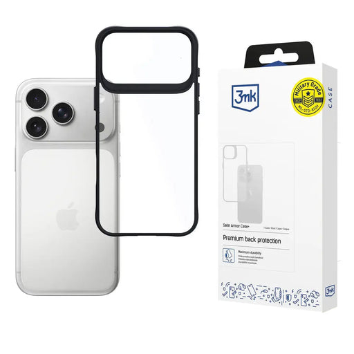 3mk Satin Armor Case+ for iPhone 17 Pro Max - Transparent Black - *Kategoria tymczasowa<<<HurtelXML
