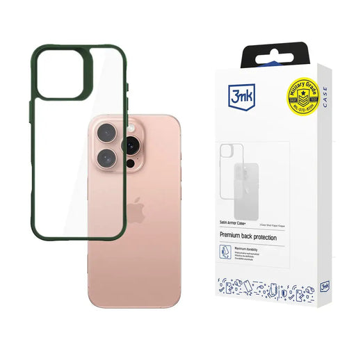 3mk Satin Armor Case+ Green for Apple iPhone 16 Pro - transparent - *Kategoria tymczasowa<<<HurtelXML