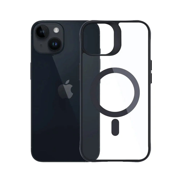 3mk Satin Armor MagCase with MagSafe for iPhone 13 / 14 - Transparent with Black Frame - *Kategoria