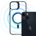 3mk Satin Armor MagCase with MagSafe for iPhone 13 / 14 - Transparent with Black Frame - *Kategoria