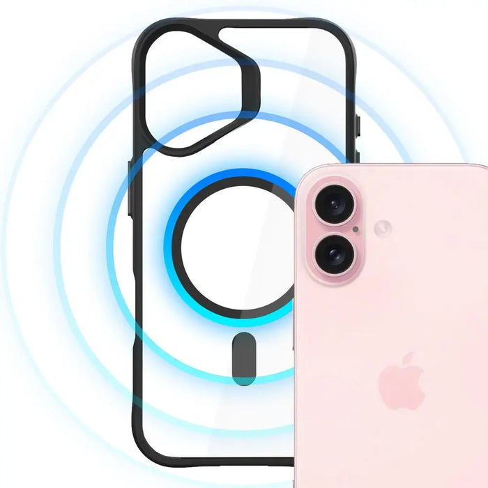 3mk Satin Armor MagCase with MagSafe for iPhone 16 - Clear with Black Frame - *Kategoria tymczasowa<<<HurtelXML