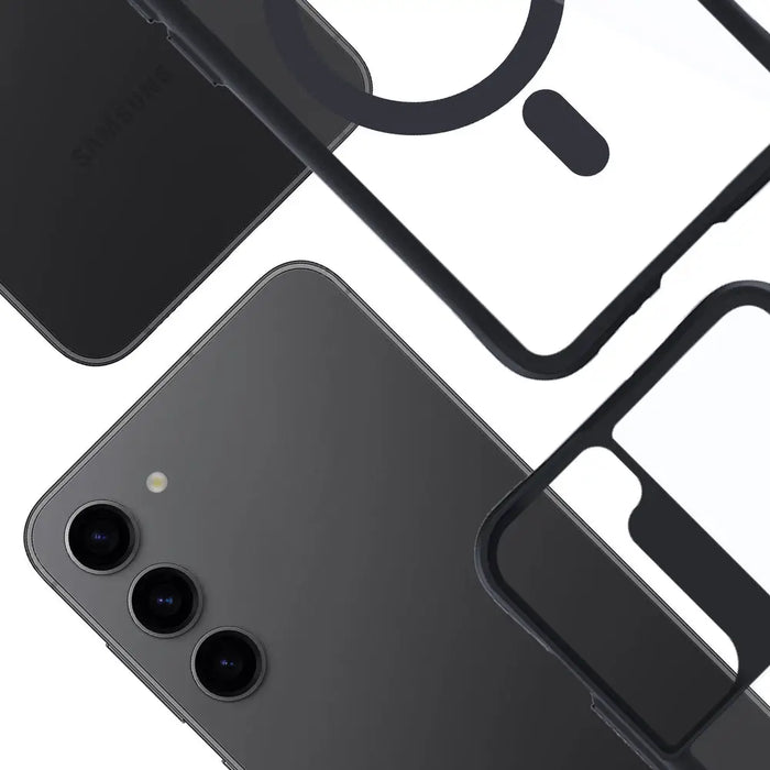 3mk Satin Armor MagCase with MagSafe for Samsung Galaxy S23+ - Transparent with Black Frame - *Kategoria