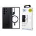 3mk Satin Armor MagCase with MagSafe for Samsung Galaxy S23 Ultra - Transparent with Black Frame - Cell phone cases