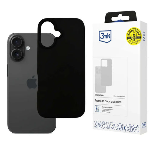 3mk Silicone Case for iPhone 16 Plus - Black - *Kategoria tymczasowa<<<HurtelXML