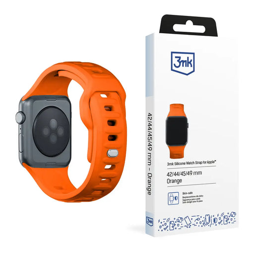3mk Silicone Watch Strap for Apple Watch 42 / 44 / 45 / 49 mm - orange - *Kategoria tymczasowa<<<HurtelXML
