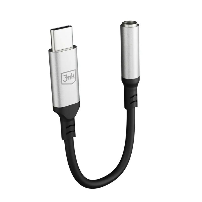 3mk USB-C adapter - 3.5 mm minijack - silver - *Kategoria tymczasowa<<<HurtelXML