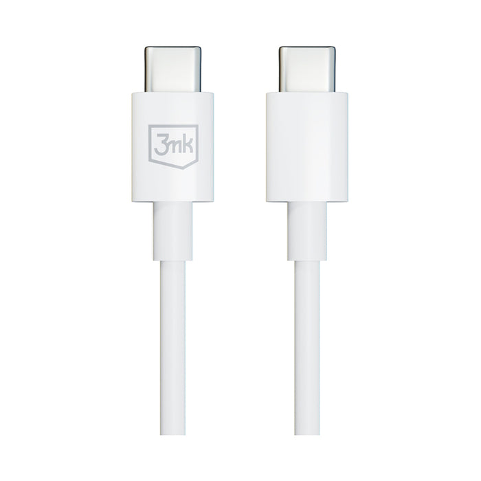 3mk Hyper Cable USB-C / USB-C 100W 1.2m - white