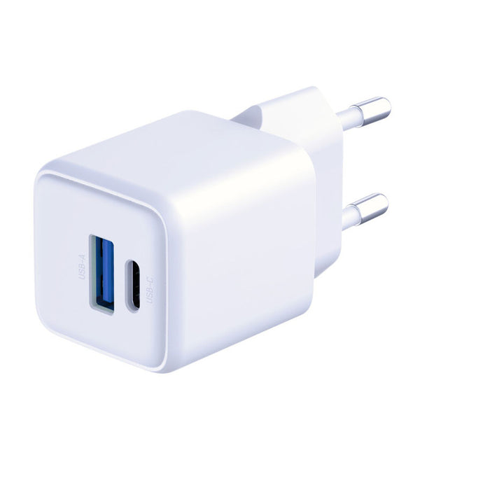 3mk Hyper GaN Charger 20W QC4+ PD PPS USB-C USB-A Wall Charger - White
