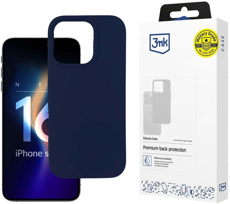 3mk Silicone Case for iPhone 16 Pro Max - Navy Blue